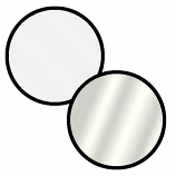 Collapsible Circular Reflector Disc - Silver/White -  42"